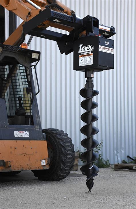 drilling holes with skid steer|skid steer post hole attachment.